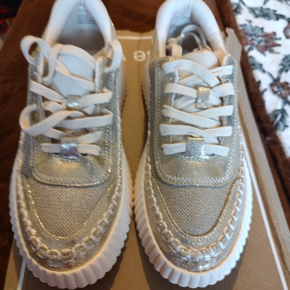 Dolce Vita Light Gold Mesh Sneakers